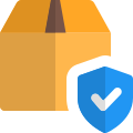 Delivery protection of an item being ship icon