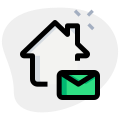 House mailbox parcel service isolated on a white background icon