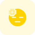 Tired or exhausted emoticon with plus symbol icon