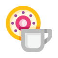 Donut coffee icon