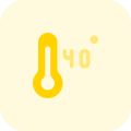 High fever of a forty degree celsius icon