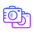 Fotocamere multiple icon