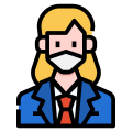 Businesswoman in Mask icon