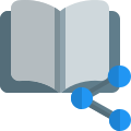 Share a digital copy of an e-book icon