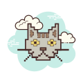 Пиксельный кот icon