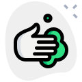 Washing hands to avoid virus transmission to others icon