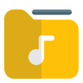 Music folder for collection of songs from different artists icon