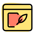 Online freelancing article and poetry website layout icon