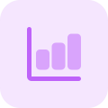 Uptrend bar graph analysis infographics layout represented icon