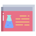 Laboratory Beaker And Document icon