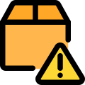 Hazard sign of a cargo item with no shipping zone icon