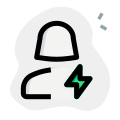 Flash logotype used for profile pictures as a indication of energized icon