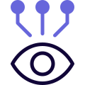 Live integration with multiple nodes connected isolated on a white background icon