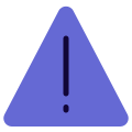 Triangular signboard with exclamation mark signal warning icon