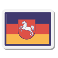 Drapeau de la Basse-Saxe sur le terrain icon