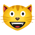 咧嘴笑的猫表情符号 icon