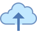 In die Cloud laden icon