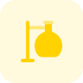 Erlenmeyer setup apparatus isolated on a white background icon