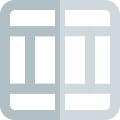 Split section table spreadsheet table selection interface icon