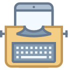 Typewriter With Tablet icon