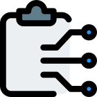 Network planner with clipboard checklist isolated on a white background icon