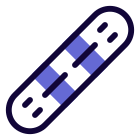 Snowboard for winter sports in colder countries icon