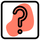 Question mark for the help and queries icon