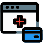 Medical bill clearance access on a web portal for a patient icon