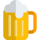 Beer head frothy foam on top of beer - New year celebration icon