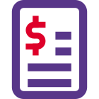 Order receipt bill invoice for accounting and finance icon