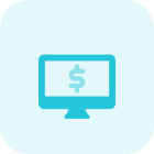 Online money making web apps with dollar sign icon