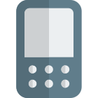 Old fachioned cell phone with physical keyboard icon