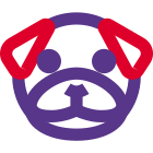 Pue pug dog with short-muzzled face emoji icon