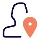 Online location of a user working golbally icon