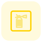 Portable fire extinguisher to be used in case of fire icon