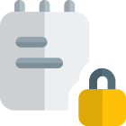 Office personal record for padlock logotype layout icon