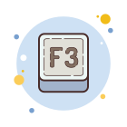 Клавиша F3 icon