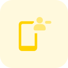 Remove contact on a mobile phone logotype icon