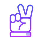 Dedos señal de paz icon