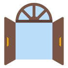 entrée principale ouverte icon