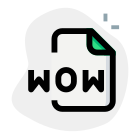 WOW is audio module format use by the grave composer audio tracker icon