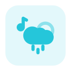 Mood playback with the rainy season cloud style genre music icon