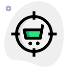 Target online market isolated on a white background icon