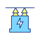 Power Transformer Blue And Yellow icon