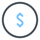 US-Dollar eingekreist icon