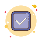 Ausgefüllte Checkbox icon