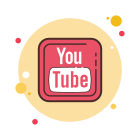 四角で囲まれた Youtube icon