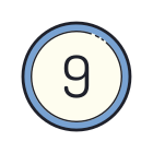 9 circulado icon