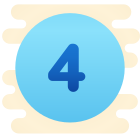 Circled 4 icon