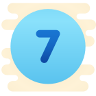 Circled 7 icon